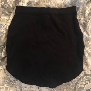 Black zip skirt